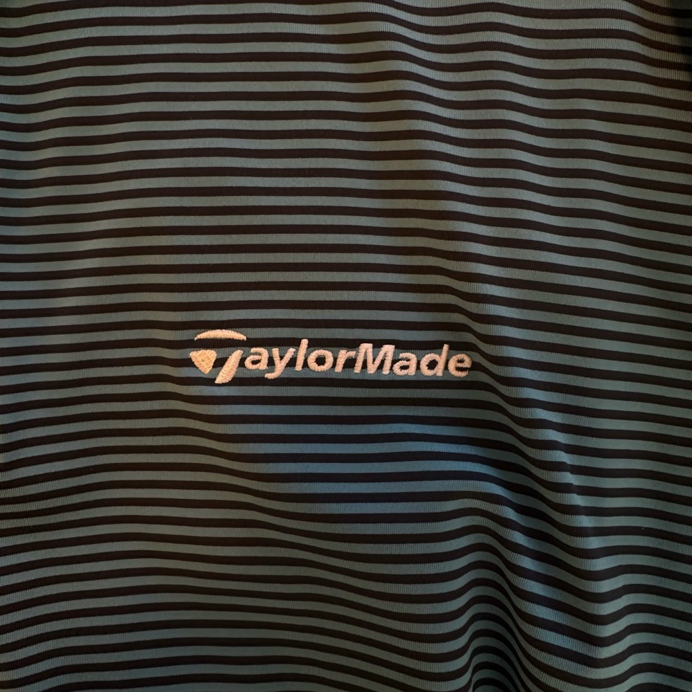 Peter Millar x TaylorMade Men's Navy Striped Polo - Picture 4 of 4